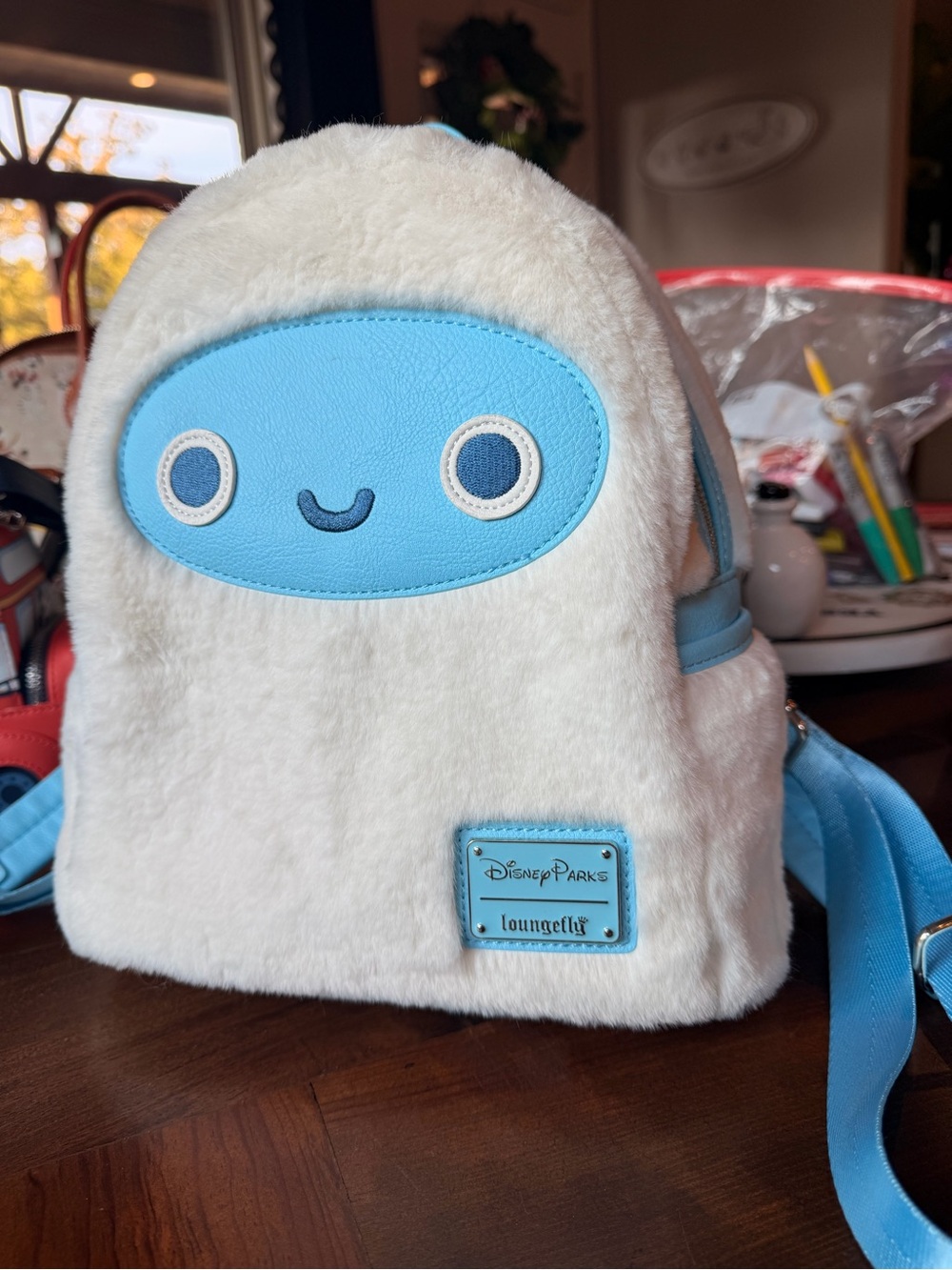 Disney White & Blue Plush Character Backpack